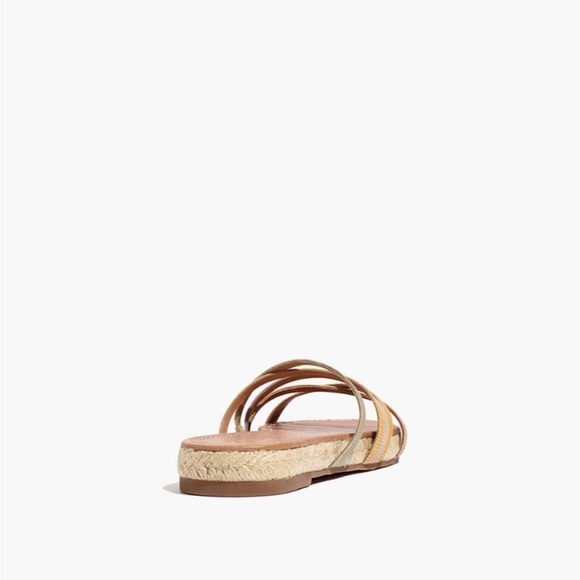 Madewell New Kathryn Espadrille Slide Strappy Sandal Snake Embossed Leather 8 - Picture 8 of 9